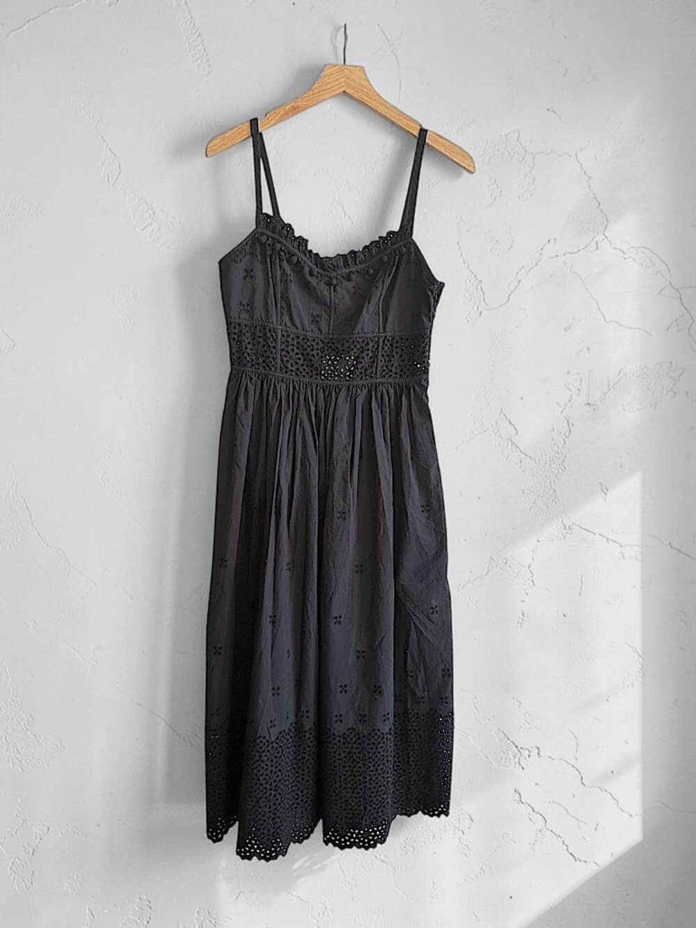 ULLA JOHNSON Celestia Midi Dress, Noir Black, Size 4, NWT